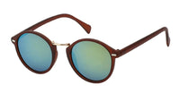 Load image into Gallery viewer, Sonnenbrille Panto Round 400 UV verspiegelt hoher Bogensteg Metall Rechtecke
