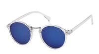 Load image into Gallery viewer, Sonnenbrille Panto Round 400 UV verspiegelt Bogensteg hoch Metall Rechtecke
