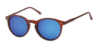 Load image into Gallery viewer, Panto Sonnenbrille Round Glasses 400 UV verspiegelt Pünktchen silbern
