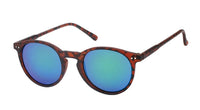Load image into Gallery viewer, Panto Sonnenbrille Round Glasses 400 UV verspiegelt Pünktchen silbern
