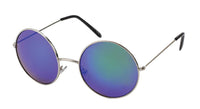 Load image into Gallery viewer, Sonnenbrille große Round Glasses John-Lennon-Style 400 UV Metall verspiegelt
