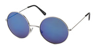 Load image into Gallery viewer, Sonnenbrille große Round Glasses John-Lennon-Style 400 UV Metall verspiegelt
