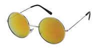 Load image into Gallery viewer, Sonnenbrille Round John-Lennon-Style 400 UV Metall silbern verspiegelt Steg lang
