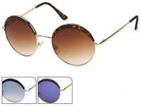 Load image into Gallery viewer, Sonnenbrille Round Glasses John-Lennon-Style 400 UV Metall Sichel Glasoberkante
