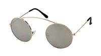 Load image into Gallery viewer, Sonnenbrille Round Glasses 400 UV Metall Bügeloberkante statt Steg verspiegelt
