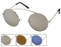 Load image into Gallery viewer, Sonnenbrille Round Glasses 400 UV Metall Bügeloberkante statt Steg verspiegelt
