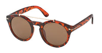 Load image into Gallery viewer, Sonnenbrille Round Glasses Panto 400 UV Metallbügeloberkante Zierleiste
