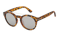 Load image into Gallery viewer, Sonnenbrille Round Panto 400 UV Metallbügeloberkante Zierleiste verspiegelt
