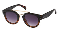 Load image into Gallery viewer, Sonnenbrille Retro 400 UV Metalldoppelsteg drei Punkte geschwungen
