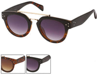 Load image into Gallery viewer, Sonnenbrille Retro 400 UV Metalldoppelsteg drei Punkte geschwungen
