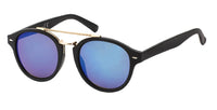 Load image into Gallery viewer, Sonnenbrille Panto 400 UV Metalldoppelsteg Zierspitze Feder Schlüsselloch

