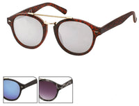 Load image into Gallery viewer, Sonnenbrille Panto 400 UV Metalldoppelsteg Zierspitze Feder Schlüsselloch
