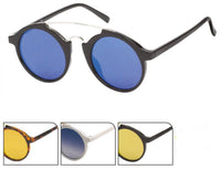 Load image into Gallery viewer, Sonnenbrille Round Glasses 400 UV Metalldoppelsteg Bogensteg Zwickerform
