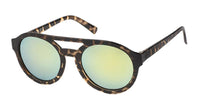 Load image into Gallery viewer, Sonnenbrille Panto Round Glasses Flat Top 400 UV bunt getigert verspiegelt
