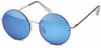 Load image into Gallery viewer, Sonnenbrille Flachglas Polycarbonat Round Glasses 400 UV Metall frameless
