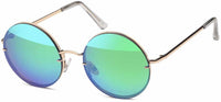 Load image into Gallery viewer, Sonnenbrille Flachglas Polycarbonat Round Glasses 400 UV Metall frameless
