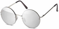 Load image into Gallery viewer, Sonnenbrille Flachglas Polycarbonat Round Glasses 400 UV Metall frameless

