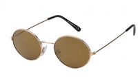 Load image into Gallery viewer, Sonnenbrille ovale kleine Gläser Knicksteg Metallrahmen 400 UV verspiegelt
