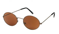 Load image into Gallery viewer, Sonnenbrille ovale kleine Gläser Knicksteg Metallrahmen 400 UV verspiegelt
