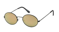 Load image into Gallery viewer, Sonnenbrille ovale kleine Gläser Knicksteg Metallrahmen 400 UV verspiegelt
