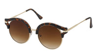 Load image into Gallery viewer, Sonnenbrille Round Glasses oben dicker Rand 400 UV Metall Retro
