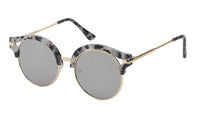 Load image into Gallery viewer, Sonnenbrille Round Glasses oben dicker Rand 400 UV Metall Retro
