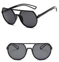 Load image into Gallery viewer, Sonnenbrille Flat-Top Round Glasses Retro oben frameless 400UV verspiegelt
