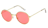 Load image into Gallery viewer, Sonnenbrille rundlich Panto gold silber 400UV getönt klar Metallgestell bunt
