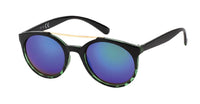 Load image into Gallery viewer, Sonnenbrille Retro Panto Gläser 400 UV Metallbügeloberkante dünn
