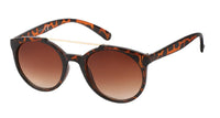 Load image into Gallery viewer, Sonnenbrille Retro Panto Gläser 400 UV Metallbügeloberkante dünn
