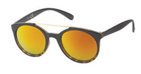 Load image into Gallery viewer, Sonnenbrille Retro Panto Gläser 400 UV Metallbügeloberkante dünn
