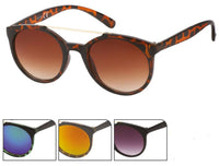 Load image into Gallery viewer, Sonnenbrille Retro Panto Gläser 400 UV Metallbügeloberkante dünn
