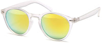 Load image into Gallery viewer, Sonnenbrille Panto transparent Retro 400UV Schlüsselloch Steg verspiegelt
