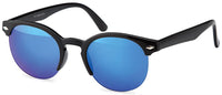 Load image into Gallery viewer, Sonnenbrille Panto semi frameless Retro 400UV Schlüsselloch Steg verspiegelt
