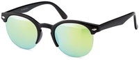 Load image into Gallery viewer, Sonnenbrille Panto semi frameless Retro 400UV Schlüsselloch Steg verspiegelt
