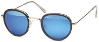 Load image into Gallery viewer, Retro Sonnenbrille Panto 400 UV Steg hoch Knick Metallgestell Glasrand schwarz
