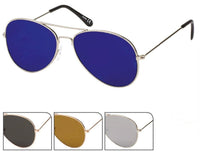 Load image into Gallery viewer, Sonnenbrille Pilotenbrille Retro Style 400 UV Metallbügel verspiegelt

