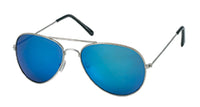 Load image into Gallery viewer, Sonnenbrille Pilotenbrille 400 UV bunt verspiegelt silberfarbenes Metallgestell
