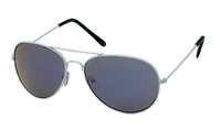 Load image into Gallery viewer, Sonnenbrille Pilotenbrille 400 UV weißes Metallgestell bunt verspiegelt
