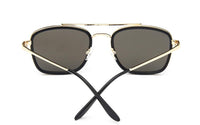 Load image into Gallery viewer, Sonnenbrille Pilotenbrille eckiger schwarzer Rahmen bunt verspiegelt
