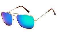 Load image into Gallery viewer, Sonnenbrille Trapez Pilotenbrille 400UV Metallgestell getönt verspiegelt korean
