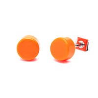 Load image into Gallery viewer, Ohrstecker Scheibe rund bunt 6 mm Acryl Unisex Ohrringe Edelstahl nickelfrei
