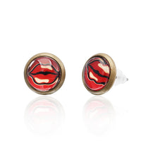 Load image into Gallery viewer, Brass Ohrstecker Stern Sterne bunt Unisex Ohrringe Edelstahl nickelfrei Kommunismus 12 mm
