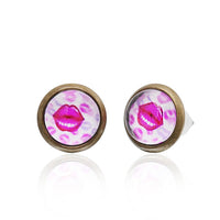 Load image into Gallery viewer, Brass Ohrstecker Stern Sterne bunt Unisex Ohrringe Edelstahl nickelfrei Kommunismus 12 mm

