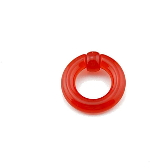 Ball Closure Piercing Klemmkugel Ring rot Acryl - chic - net.de