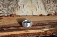 Load image into Gallery viewer, Bandring konvex gewölbt 9mm breit gebürstet 925 Sterling Silber - chic - net.de
