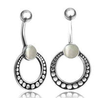 Cargar imagen en el visor de la galería, Bauchnabelpiercing aus Edelstahl &amp; Silber mit Punkte Ring - chic - net.de

