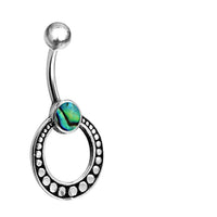 Cargar imagen en el visor de la galería, Bauchnabelpiercing aus Edelstahl &amp; Silber mit Punkte Ring - chic - net.de
