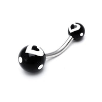 Cargar imagen en el visor de la galería, Bauchnabelpiercing Herz Punkte Bioflex 2 Kugeln Bananenpiercing Edelstahl nickelfrei - chic - net.de
