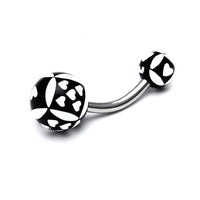 Cargar imagen en el visor de la galería, Bauchnabelpiercing Herzchen Würfel Bioflex 2 Kugeln Bananenpiercing Edelstahl nickelfrei - chic - net.de
